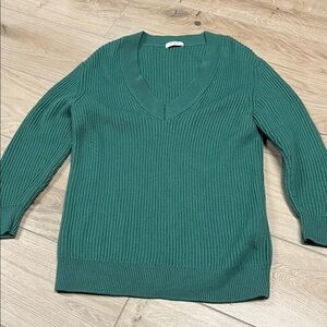 Aritzia Emerald V-Neck Sweater